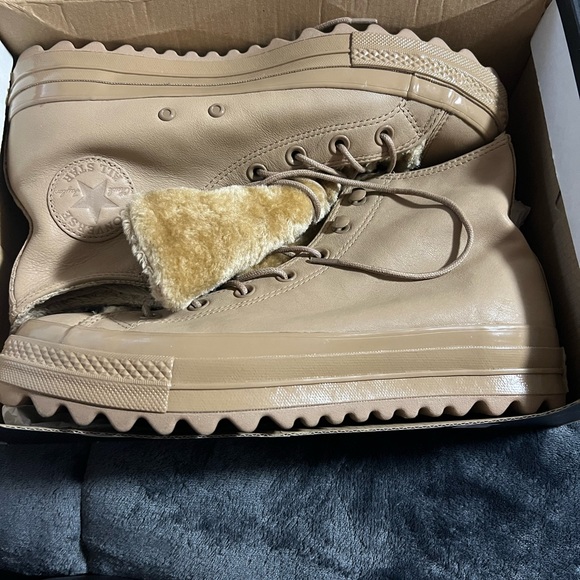 Tan Converse CT Fur Boot/Shoe Teak Size 11 - Picture 2 of 6